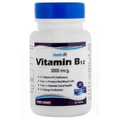 Healthvit Vitamin B12 (3000 mcg),  60 tablet(s)  Unflavoured 