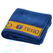 Tego Antimicrobial Sports Towel,  Mykonos Blue & Orange  16 x 30 Inches 