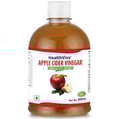 HealthViva Apple Cider Vinegar 100% Natural OP,  0.5 L  Unflavoured 