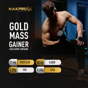 4 - Nakpro Gold Mass Gainer,  2.2 lb  Banana (Pack of 3) 