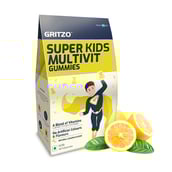 1 - Gritzo Super Kids Multivitamin Gummies,  60 gummies  Natural Lemon 