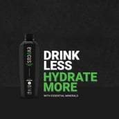3 - Evocus H2O Black Alkaline Drink Infused with Essential Minerals 8+ pH, 500 ml Unflavoured (Pack of 24)