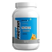 1 - HealthXP 100% Whey Protein,  2.2 lb  Mango Shake 