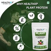 8 - HealthXP Plant Protein + Superfood,  2.2 lb  Blue Berry 
