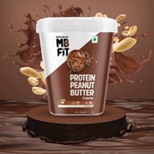 6 - MuscleBlaze High Protein Peanut Butter, 1 kg Dark Chocolate Crunchy