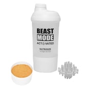 4 - GHC Nutrigize Screw Cap Leakproof Shaker with Compartment,  White  600 ml 