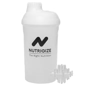 1 - GHC Nutrigize Screw cap Leakproof Protein Shaker, White 700 ml