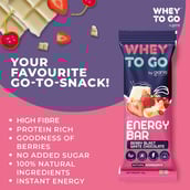 3 - Whey To Go Energy Bar,  6 bar(s)  Berry Blast White Chocolate 