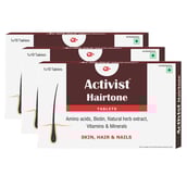 1 - Activist Hairtone,  10 tablet(s)  Unflavoured (Pack of 3) 