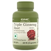 3 - GNC Herbal Plus Triple Ginseng Root 60 Capsules with Fish Oil 60 Softgels & L-Carnitine 30 Tablets Combo,  3 Piece(s)/Pack 