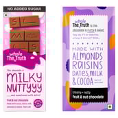 7 - The Whole Truth Milky Nuttyyy,  6 bar(s)  Fruit and Nut Chocolate 