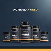8 - Nutrabay Gold Tri-Blend Whey Protein, 2.2 lb Strawberry Milkshake