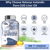 6 - Naturyz Icelandic Pure Cod Liver Oil, 100 softgels