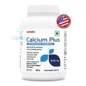 GNC Calcium Plus with Magnesium and Vitamin D3 (1000mg),  60 tablet(s)  Unflavoured 