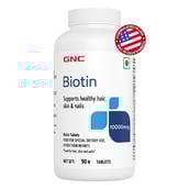 1 - GNC Biotin 10000 mcg,  90 tablet(s)  Unflavoured 