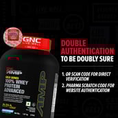 8 - GNC Amp Gold Series 100% Whey Protein Advanced,  4 lb  Vanila Ice Cream 