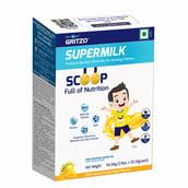 3 - Gritzo Supermilk Overall Growth for 4-7 Yrs Protein & Nutrition Drink Mix,  66.66 g  Mango Delight (Trial Pack) 