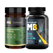 MuscleBlaze Ayurveda for Performance - Ashwagandha 30 tabs & ZMA 60 tabs Combo