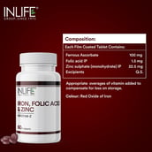 6 - INLIFE Iron Folic Acid & Zinc,  60 tablet(s) 