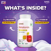 2 - GNC Melatonin 3 mg Supports Restful Sleep Times Release,  60 tablet(s)  Unflavoured