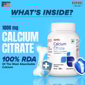 2 - GNC Calcium Citrate (1000 mg),  120 tablet(s)  Unflavoured