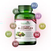 4 - Simply Herbal Plant Based B-Complex,  60 capsules  Unflavoured 