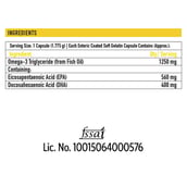 1 - TrueBasics Fish Oil with 1250mg Omega-3 560mg EPA 400mg DHA OP,  60 capsules 