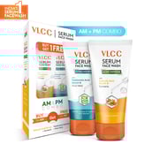 2 - VLCC Acne Defense & Hydra Nourish Serum Face Wash AM & PM Combo,  150 ml  with Turmeric & Aloe Vera 