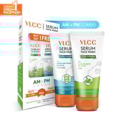 2 - VLCC Acne Defense & Hydra Nourish Serum Face Wash AM & PM Combo,  150 ml  with Tulsi & Aloe Vera 