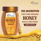 9 - Dr. Morepen 100% Pure Organic Honey,  250 g  Raw & Unfiltered (Pack of 3) 