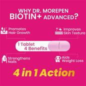 7 - Dr. Morepen Collagen Builder 250g & Biotin+ Advanced 60 Tablets Combo, 2 Piece(s)/Pack Orange Berry & Unflavoured