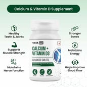 2 - Tata 1mg Calcium + Vitamin D3,  60 tablet(s)  Unflavoured 