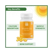 3 - Tata 1mg Vitamin D3,  60 softgels  Unflavoured 