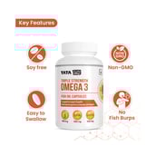 5 - Tata 1mg Triple Strength Omega 3,  60 capsules 
