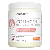 2 - GNC Women's Hair Skin & Nails 120 Tabs & Collagen 200g with Glutathione 60 Caps Combo,  3 Piece(s)/Pack  Unflavoured & Orange 