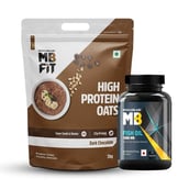 MuscleBlaze High Protein Oats 2kg & Omega 3 Fish Oil 30 Caps Combo