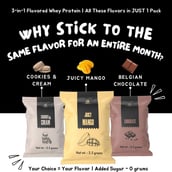 7 - Gentle Beast Multi Flavored Whey Protein,  4.4 lb  Belgian Chocolate, Mango and Cookies & Cream 