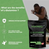 3 - Nakpro L-Glutamine,  0.66 lb  Pink Guava 