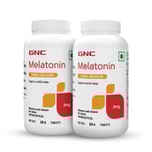 1 - GNC Melatonin 3 mg Supports Restful Sleep Times Release,  60 tablet(s)  Unflavoured (Pack of 2) 