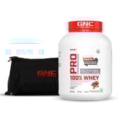 1 - GNC Pro Performance 100% Whey Protein & Gym Bag Combo,  4 lb  Chocolate Supreme 
