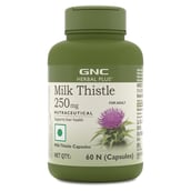 2 - GNC Milk Thistle 60 Capsules & Liver Support 60 Veg Capsules Combo,  2 Piece(s)/Pack 