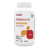 2 - GNC Melatonin 3 mg Supports Restful Sleep Times Release,  60 tablet(s)  Unflavoured (Pack of 2) 