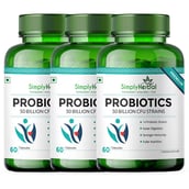 1 - Simply Herbal Probiotics 50 Billion CFU Strains,  60 capsules  Unflavoured (Pack of 3) 