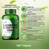 3 - Simply Herbal L-Carnitine with L-Tartrate 1000mg, 120 tablet(s) Unflavoured (Pack of 3)
