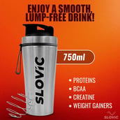 6 - SLOVIC Steel Shaker,  Silver  750 ml 