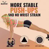 6 - SLOVIC Push up Bar - Twisted, Black Orange Free Size