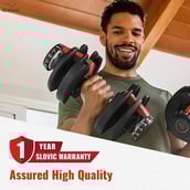 5 - SLOVIC Adjustable Dumbbell Set for Home Gym,  Black (Set of 2)  2.5 kg 