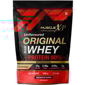 2 - MuscleXP Original Raw Whey Protein with Digestive Enzymes,  2.2 lb  Unflavoured 