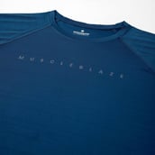 2 - MuscleBlaze Active Tee Half Sleeve,  Teal Blue  Large