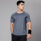 1 - MuscleBlaze Active Tee Half Sleeve,  Nardo Grey  Medium 